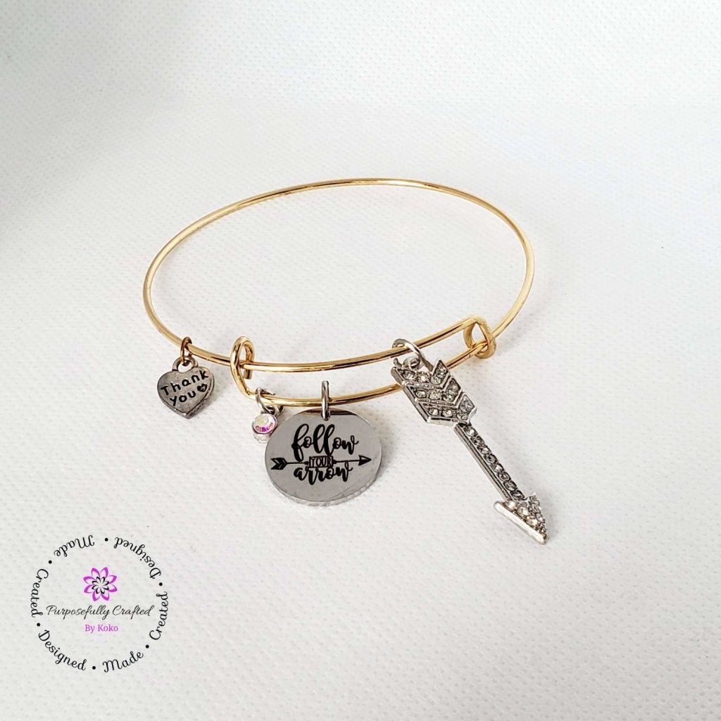 Alex and Ani Arrows of Friendship Charm Bangle Rose Gold