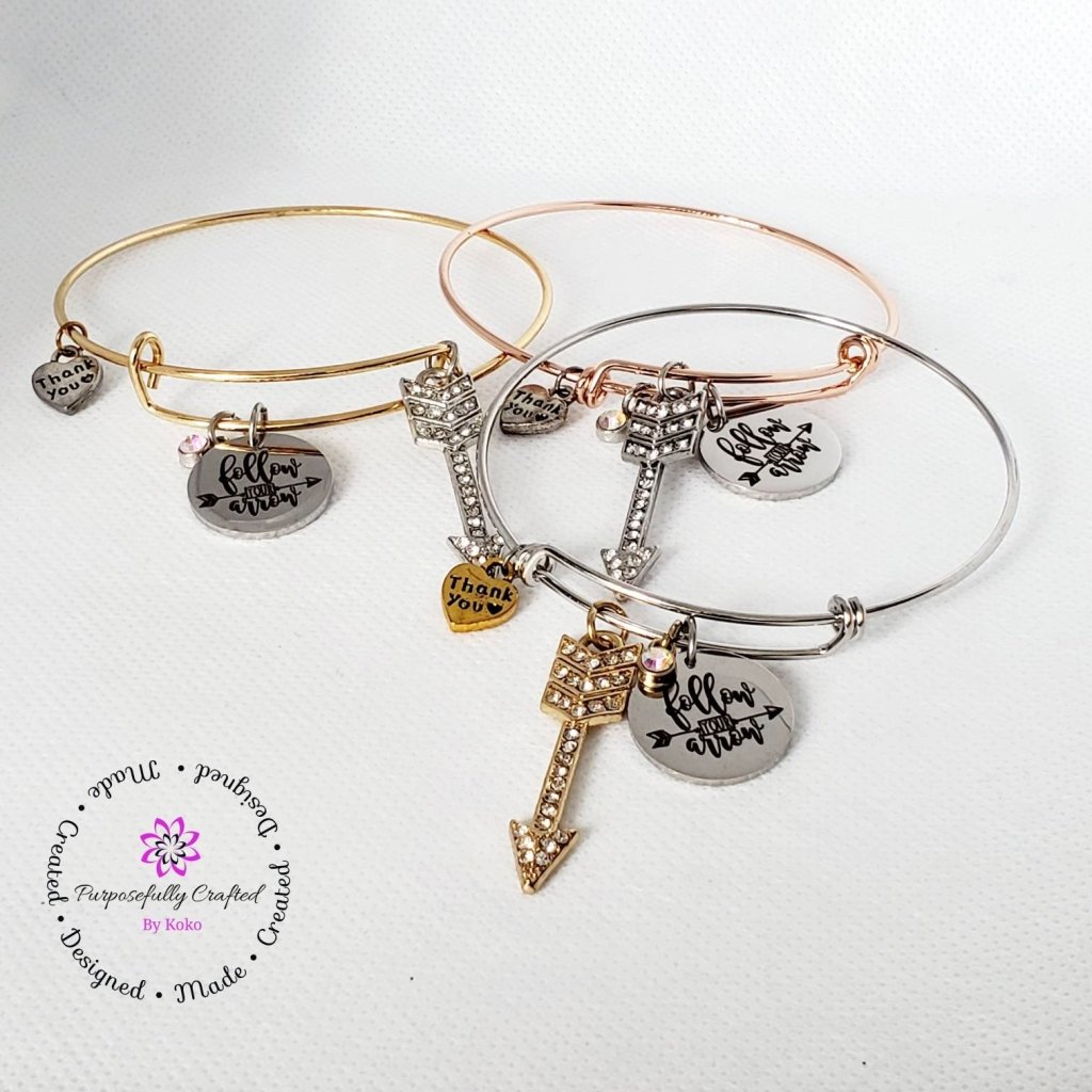Alex and Ani Arrows of Friendship Charm Bangle Rose Gold