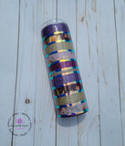 RTS - Purple Fall Stripe (30oz) - Purposefully Crafted By Koko