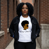 Strong & Powerful Afro Woman Natural Hair TShirt, Black Woman Shirt, Afrocentric Tee, Afro Lady - Purposefully Crafted By Koko