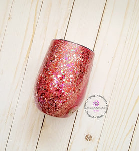 Glitter Wine Tumbler - 12oz - Purposefully Crafted By Koko