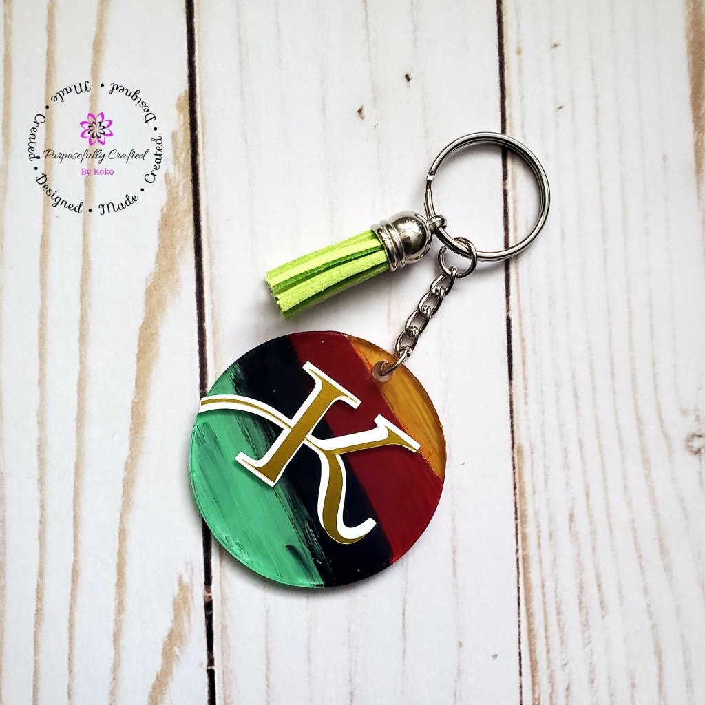 Initial Keychain – Purposefully Crafted By Koko