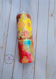 RTS - Fall Flower Watercolor Tumbler (30oz) - Purposefully Crafted By Koko