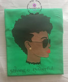 Strong & Powerful Afro Woman Natural Hair TShirt, Black Woman Shirt, Afrocentric Tee, Afro Lady - Purposefully Crafted By Koko