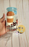 This Mama Runs on Coffee Glass Can - 16oz - Purposefully Crafted By Koko